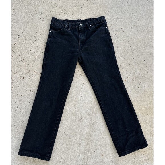 Wrangler Cowboy Cut Silver Edition Slim Fit Jeans 34x30 Black Grunge Western - Picture 3 of 14